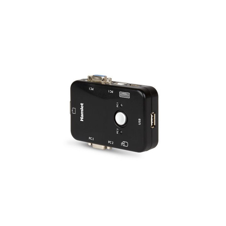 HAMLET KVM SWITCH PER 2 PC  3 USB VGA.